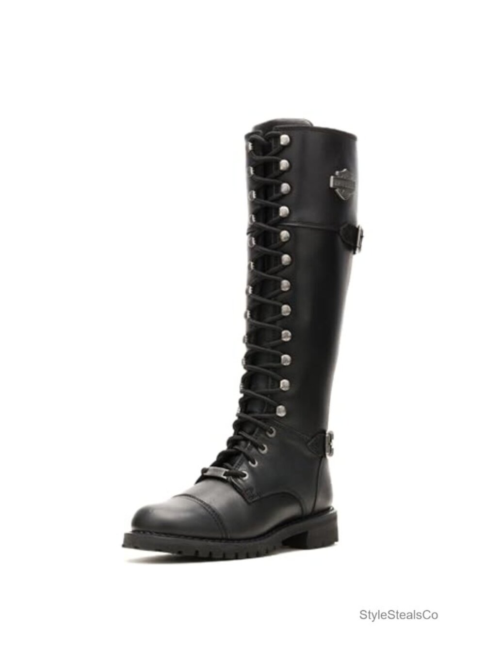 Womens Tall Leather Knee High Riding Boots Low Heel YKK Zipper